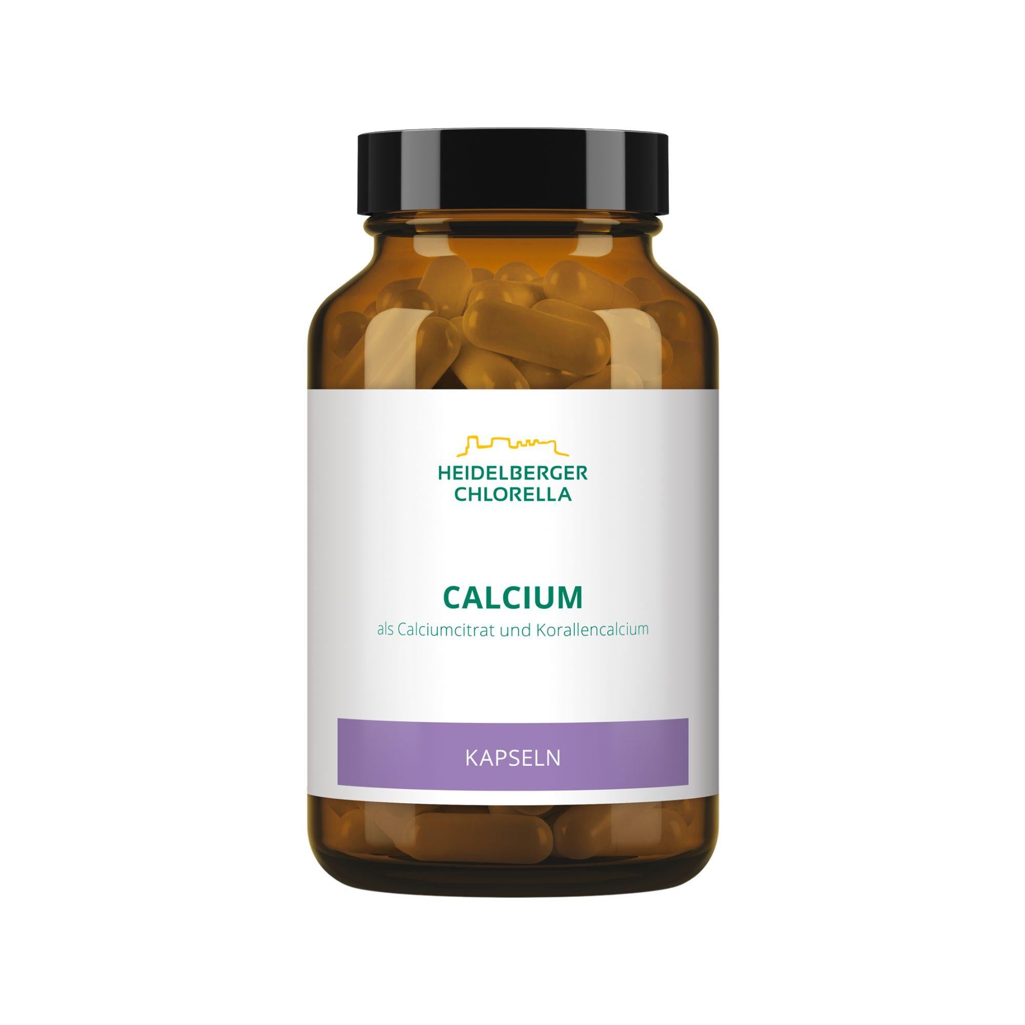 HEIDELBERGER CHLORELLA® Calcium als Calciumcitrat und Korallencalcium Kapseln (120 Kapseln)