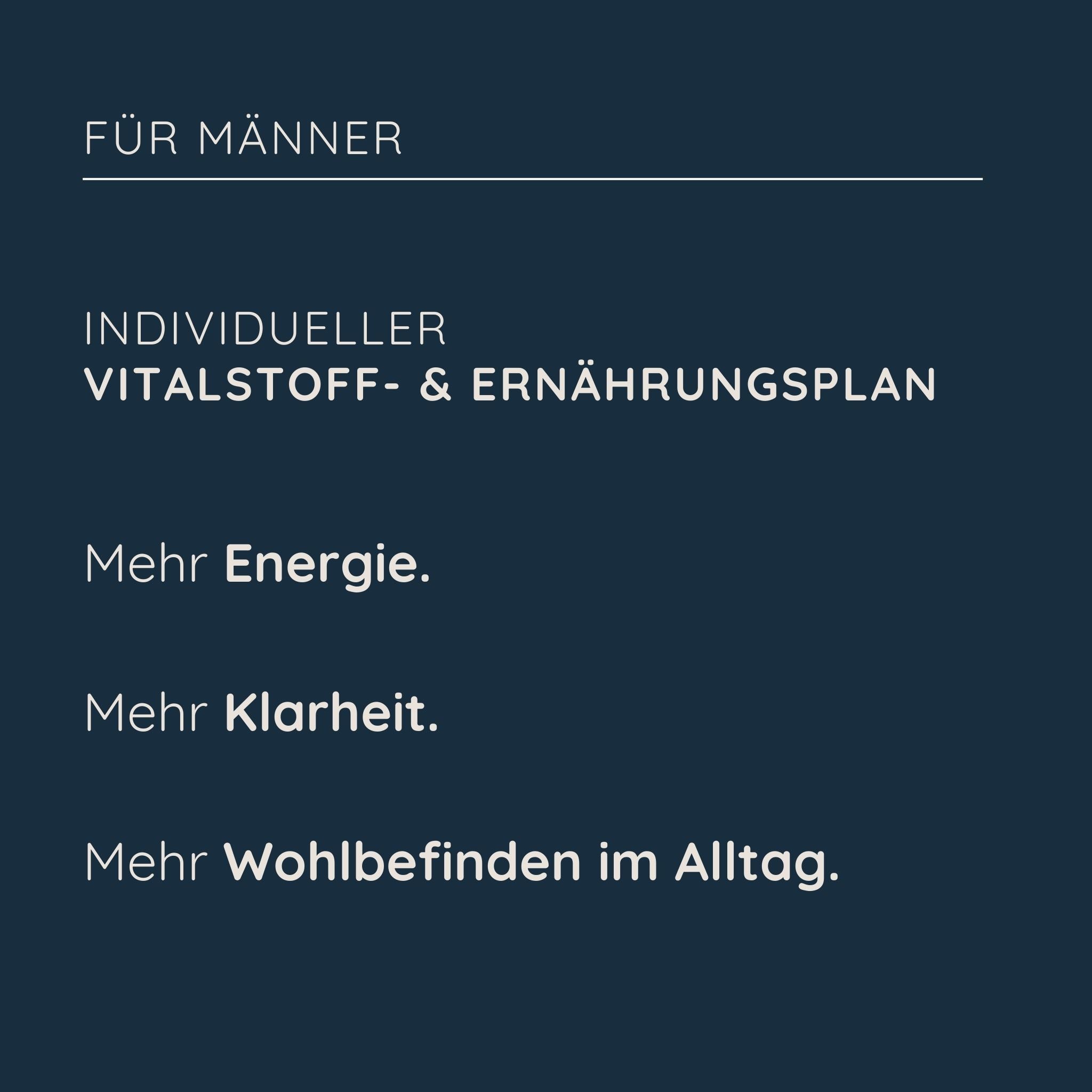 Dein Vitalstoff- & Ernährungsplan | Basis Energie Mann