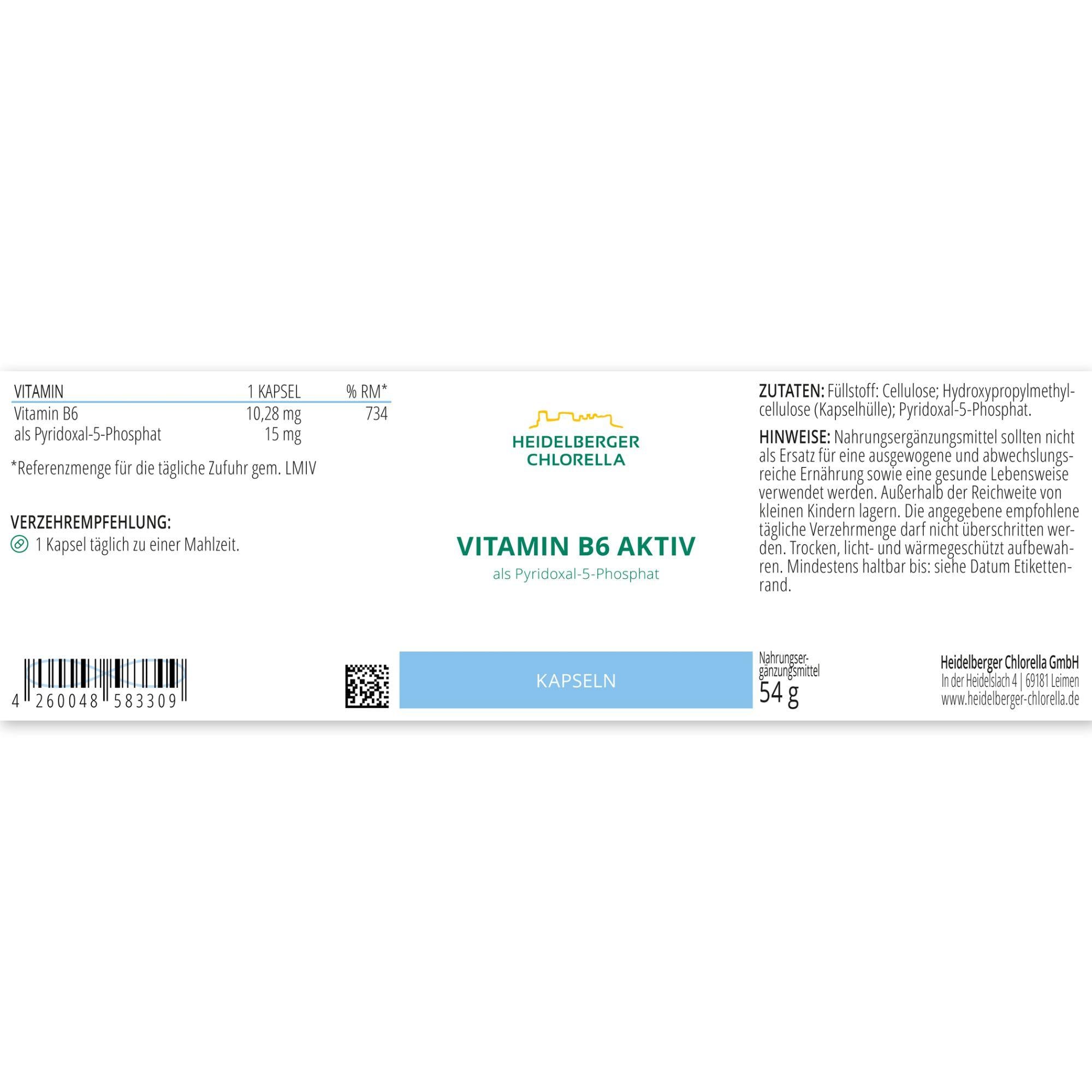 HEIDELBERGER CHLORELLA® Vitamin B6 aktiv