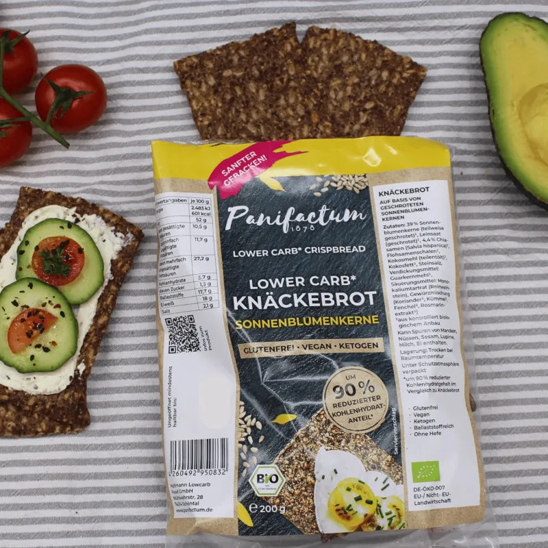 Panifactum Low Carb Knäckebrot Sonnenblumenkerne BIO