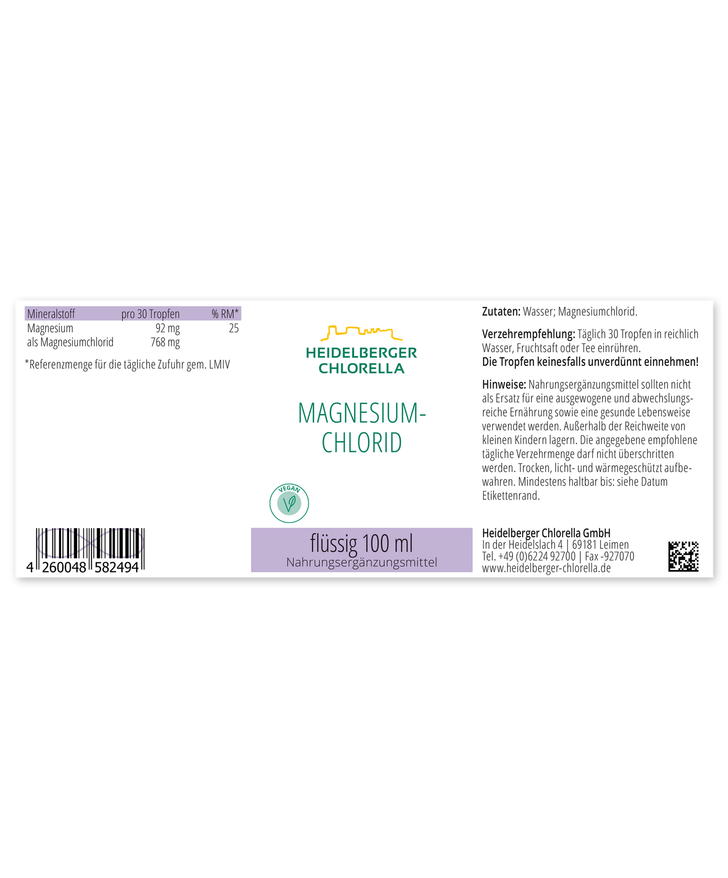 HEIDELBERGER CHLORELLA® Magnesiumchlorid flüssig