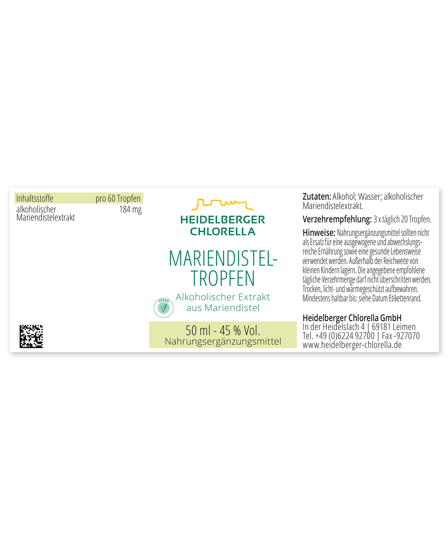 HEIDELBERGER CHLORELLA® Mariendistel-Tropfen